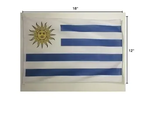 Uruguay NAUTICAL Flag 18'' x 12'' - Uruguayan flags 30 x 45 cm. - Banner 12x18 in for boat - AZ FLAG - 2