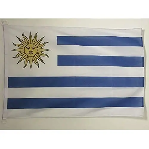 Urugvay dengiz bayrog'i 18'' x 12'' - Urugvay bayroqlari 30 x 45 sm. - Qayiq uchun banner 12x18 dyuym - AZ FLAG 
