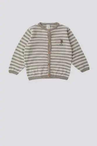 U.S. Polo Assn Bej Tugmali Bebek Bebek Kardigan-KREM BEJ - 1