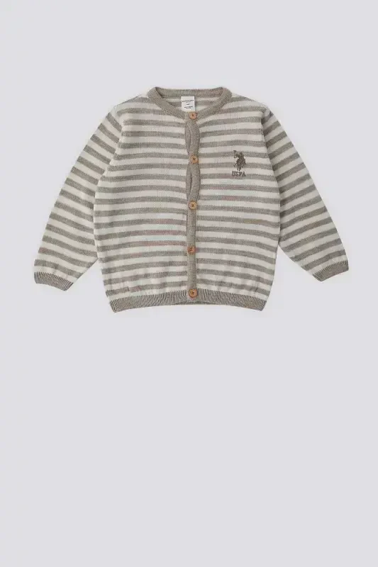 U.S. Polo Assn Bej Tugmali Bebek Bebek Kardigan-KREM BEJ - 1