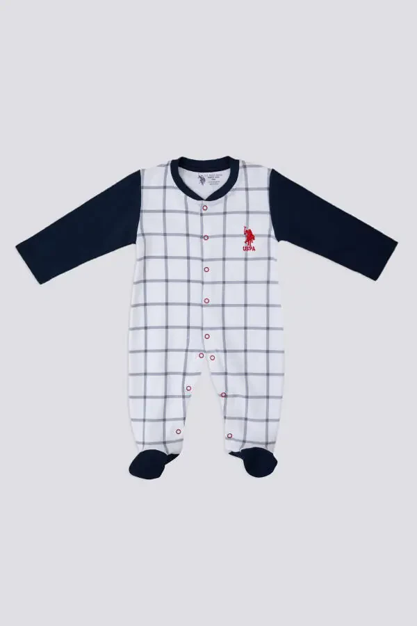 U.s. Polo Assn Cutie Cream Baby Jumpsuit - 1