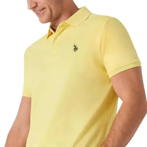 U.S. Polo Assn. Erkaklar klassik polo ko'ylagi, ikki tugmali pike polo ko'ylagi, yozgi moda golf ko'ylagi - 2