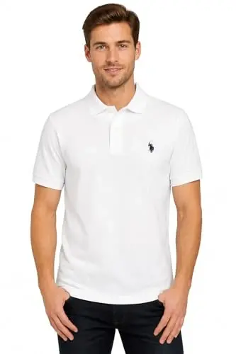 U.S. Polo Assn. Erkaklar klassik polo ko'ylagi, ikki tugmali pike polo ko'ylagi, yozgi moda golf ko'ylagi - U.S. POLO ASSN. (1)