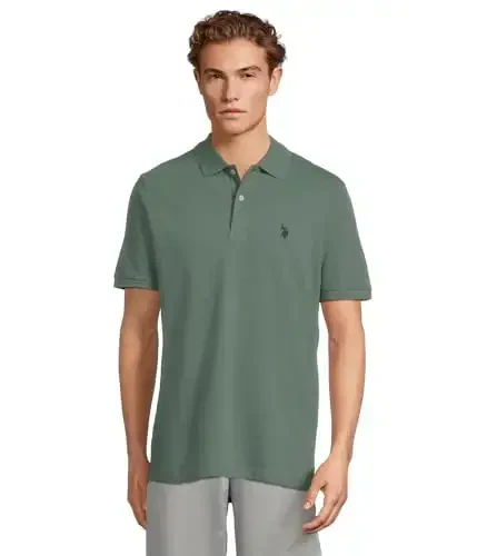 U.S. Polo Assn. Erkaklar klassik polo ko'ylagi, ikki tugmali pike polo ko'ylagi, yozgi moda golf ko'ylagi 