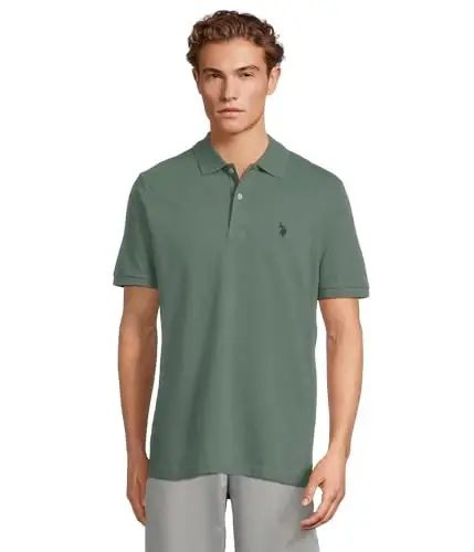 U.S. Polo Assn. Erkaklar klassik polo ko'ylagi, ikki tugmali pike polo ko'ylagi, yozgi moda golf ko'ylagi - 1