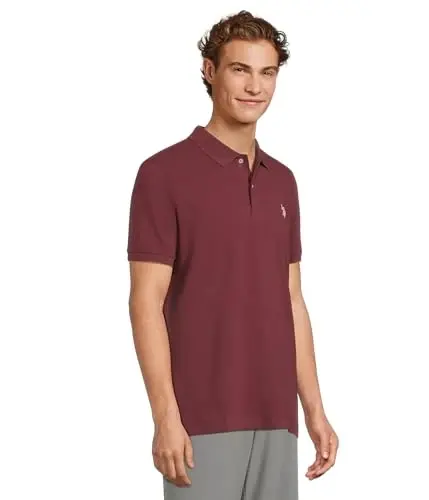 U.S. Polo Assn. Erkaklar klassik polo ko'ylagi, ikki tugmali Pique polo ko'ylagi, yozgi moda golf ko'ylagi - U.S. POLO ASSN. (1)