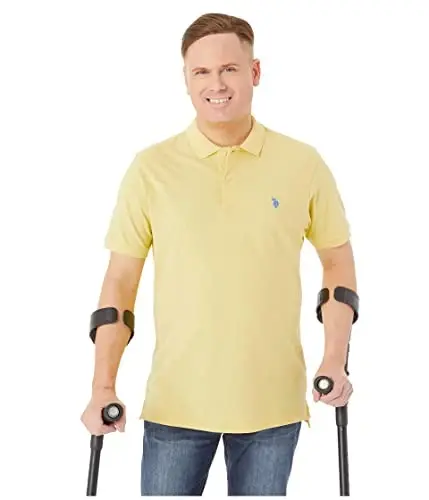 U.S. Polo Assn. Erkaklar klassik polo ko'ylagi, ikki tugmali Pique polo ko'ylagi, yozgi moda golf ko'ylagi 