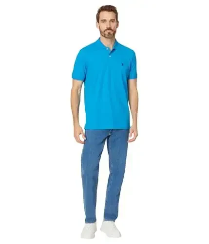 U.S. Polo Assn. Erkaklar klassik polo ko'ylagi, ikki tugmali Pique polo ko'ylagi, yozgi moda golf ko'ylagi - 4