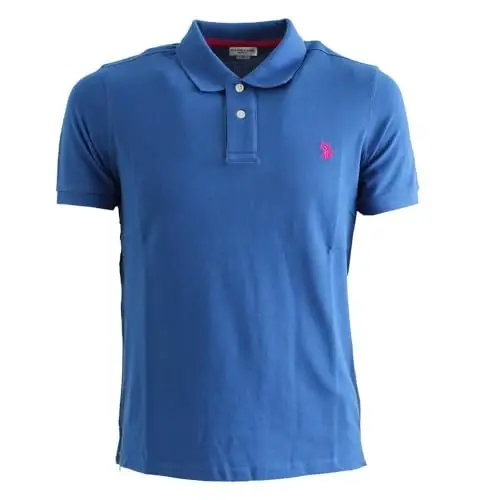 U.S. Polo Assn. Erkaklar klassik polo ko'ylagi, ikki tugmali Pique polo ko'ylagi, yozgi moda golf ko'ylagi 
