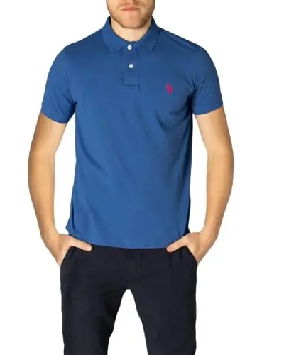 U.S. Polo Assn. Erkaklar klassik polo ko'ylagi, ikki tugmali Pique polo ko'ylagi, yozgi moda golf ko'ylagi - 3