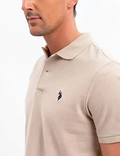 U.S. Polo Assn. Erkaklar klassik polo ko'ylagi, ikkita tugmachali Pique polo ko'ylagi, yozgi moda golf ko'ylagi - 2