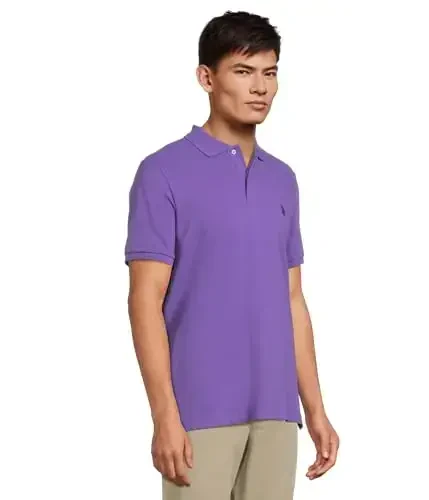 U.S. Polo Assn. Erkaklar klassik polo ko'ylagi, ikkita tugmachali Pique polo ko'ylagi, yozgi moda golf ko'ylagi - 2