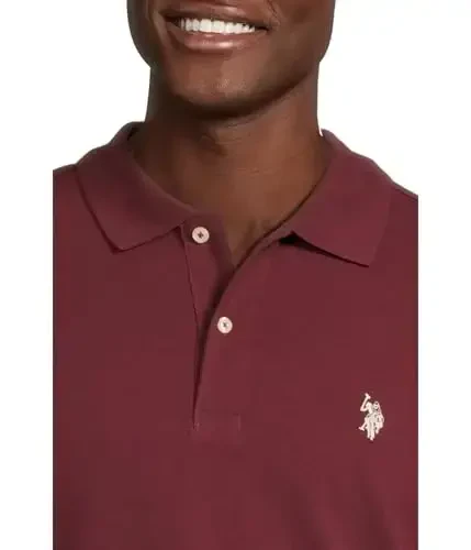 U.S. Polo Assn. Erkaklar klassik polo ko'ylagi, ikkita tugmachali Pique polo ko'ylagi, yozgi moda golf ko'ylagi - 4