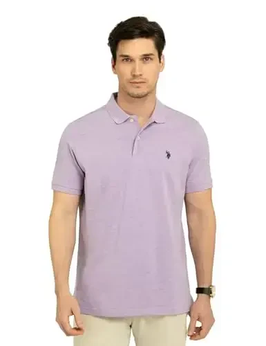 U.S. Polo Assn. Erkaklar klassik polo ko'ylagi, ikkita tugmali pike polo ko'ylagi, yozgi moda golf ko'ylagi 