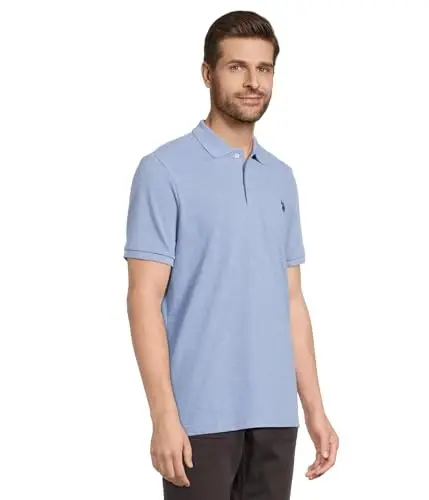 U.S. Polo Assn. Erkaklar klassik polo ko'ylagi, ikkita tugmali Pique polo ko'ylagi, yozgi moda golf ko'ylagi - 2