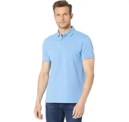 U.S. Polo Assn. Erkaklar klassik polo ko'ylagi, ikkita tugmali Pique polo ko'ylagi, Yozgi moda golf ko'ylagi - 3