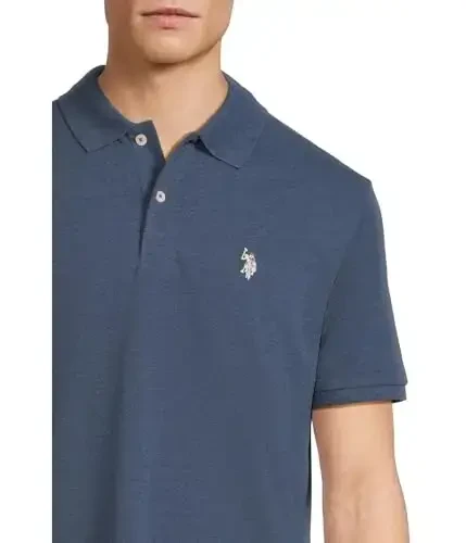 U.S. Polo Assn. Erkaklar klassik polo ko'ylagi, ikkita tugmali Pique polo ko'ylagi, Yozgi moda golf ko'ylagi - 4