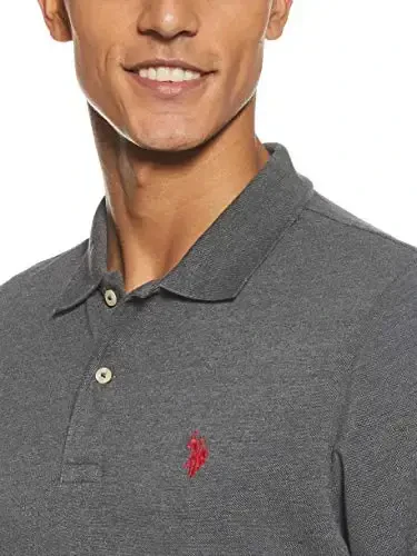 U.S. Polo Assn. Erkaklar klassik polo ko'ylagi, ikkita tugmali Pique polo ko'ylagi, yozgi moda golf ko'ylagi - 3