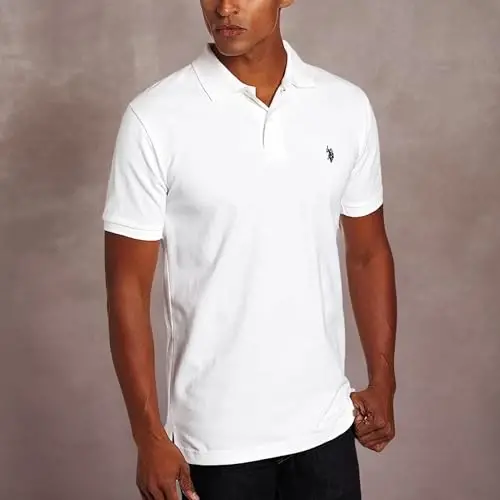 U.S. Polo Assn. Erkaklar uchun kichik ponili qattiq paxta pike polo - 2