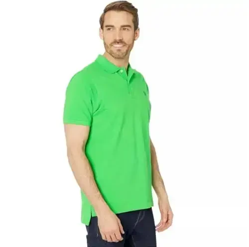 U.S. Polo Assn. Erkaklar uchun kichik ponili qattiq paxta pike polosi - 4