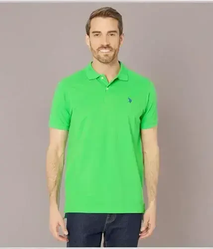 U.S. Polo Assn. Erkaklar uchun kichik ponili qattiq paxta pike polosi - 5