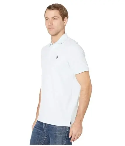 U.S. Polo Assn. Erkaklar uchun kichik ponili tekis paxtali pike polo - U.S. POLO ASSN. (1)