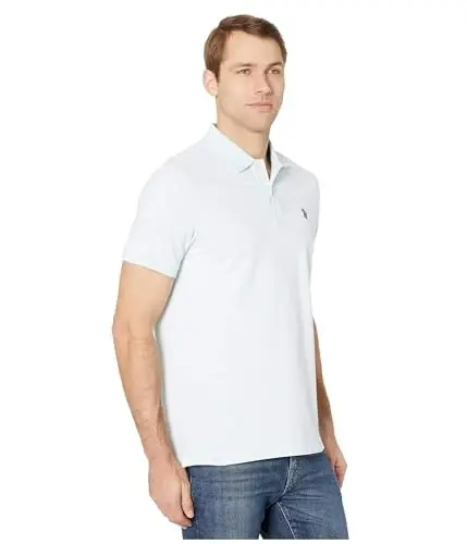 U.S. Polo Assn. Erkaklar uchun kichik ponili tekis paxtali pike polo - 4