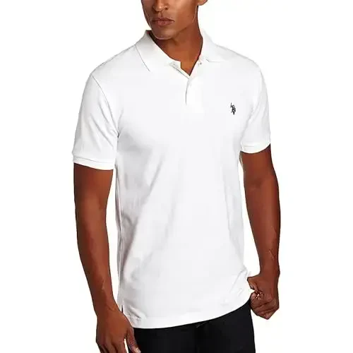 U.S. Polo Assn. Erkaklar uchun kichik ponili tekis paxtali pike polo - 1