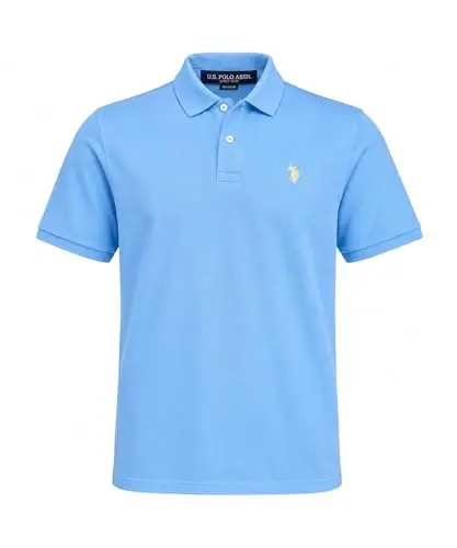 U.S. Polo Assn. Erkaklar uchun klassik polo ko'ylagi, ikki tugmali Pique polo ko'ylagi, yozgi moda golf ko'ylagi | Ikki tugmali Pique polo ko'ylagi, yozgi moda golf ko'ylagi 