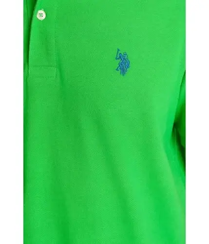 U.S. Polo Assn. Erkaklar uchun klassik polo ko'ylagi, ikki tugmali Pique polo ko'ylagi, yozgi moda golf ko'ylagi | Ikki tugmali Pique polo ko'ylagi, yozgi moda golf ko'ylagi - 5