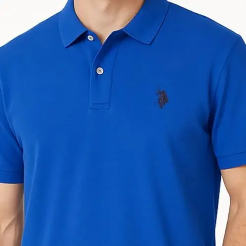 U.S. Polo Assn. Erkaklar uchun klassik polo ko'ylagi, ikki tugmali Pique polo ko'ylagi, yozgi moda golf ko'ylagi | Ikki tugmali Pique polo ko'ylagi, yozgi moda golf ko'ylagi - 5