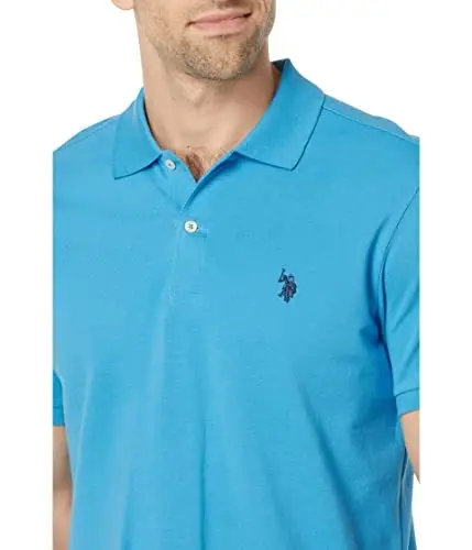 U.S. Polo Assn. Erkaklar uchun klassik polo ko'ylagi, ikki tugmali Pique polo ko'ylagi, yozgi moda golf ko'ylagi | Ikki tugmali Pique polo ko'ylagi, yozgi moda golf ko'ylagi - 3