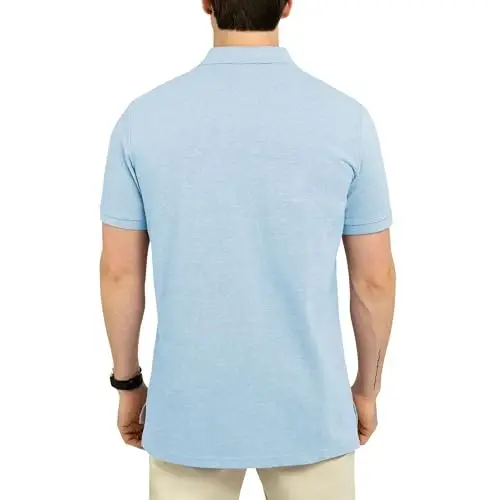 U.S. Polo Assn. Erkaklar uchun klassik polo ko‘ylak, ikki tugmali Pique polo ko‘ylagi, yozgi moda golf ko‘ylagi | Ikki tugmali Pique polo ko‘ylagi, yozgi moda golf ko‘ylagi - 2