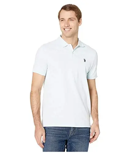 U.S. Polo Assn. Men's Solid Cotton Pique Polo with Small Pony - 1