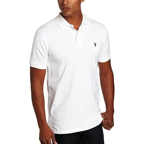 U.S. Polo Assn. Men's Solid Cotton Pique Polo with Small Pony - 1