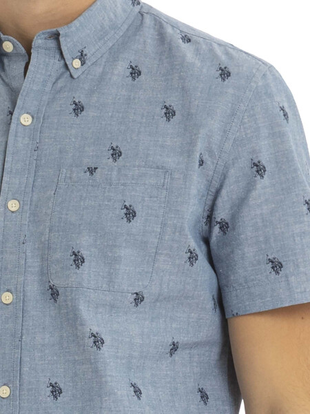 U.S. Polo Assn. Men's Short Sleeve Buttondown Shirt- - 3