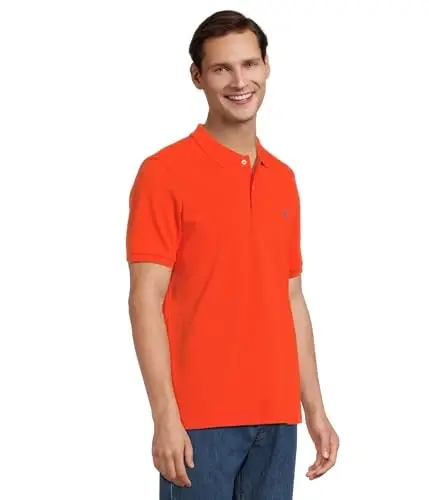 U.S. Polo Assn. Men's Classic Polo Shirt, Two-Button Closure Pique Polo Shirt, Summer Fashion Golf Shirt | Two-Button Closure Pique Polo Shirt, Summer Fashion Golf Shirt - 2