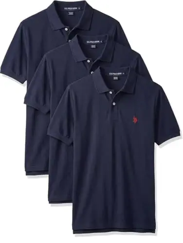 U.S. Polo Assn. Men's Classic Polo Shirt, Two-Button Closure Pique Polo Shirt, Summer Fashion Golf Shirt | Two-Button Closure Pique Polo Shirt, Summer Fashion Golf Shirt - U.S. POLO ASSN.