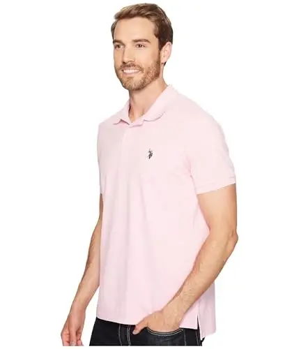U.S. Polo Assn. Men's Classic Polo Shirt, Two-Button Closure Pique Polo Shirt, Summer Fashion Golf Shirt | Two-Button Closure Pique Polo Shirt, Summer Fashion Golf Shirt - U.S.