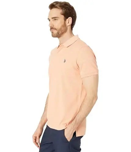 U.S. Polo Assn. Men's Classic Polo Shirt, Two-Button Closure Pique Polo Shirt, Summer Fashion Golf Shirt | Two-Button Closure Pique Polo Shirt, Summer Fashion Golf Shirt - 2