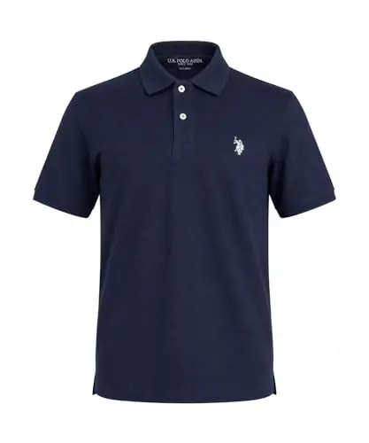 U.S. Polo Assn. Men's Classic Polo Shirt, Two-Button Closure Pique Polo Shirt, Summer Fashion Golf Shirt | Two-Button Closure Pique Polo Shirt, Summer Fashion Golf Shirt 