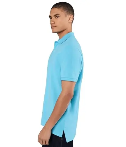 U.S. Polo Assn. Men's Classic Polo Shirt, Two-Button Closure Pique Polo Shirt, Summer Fashion Golf Shirt | Two-Button Closure Pique Polo Shirt, Summer Fashion Golf Shirt - 3