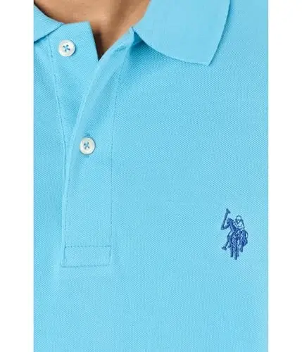 U.S. Polo Assn. Men's Classic Polo Shirt, Two-Button Closure Pique Polo Shirt, Summer Fashion Golf Shirt | Two-Button Closure Pique Polo Shirt, Summer Fashion Golf Shirt - 5