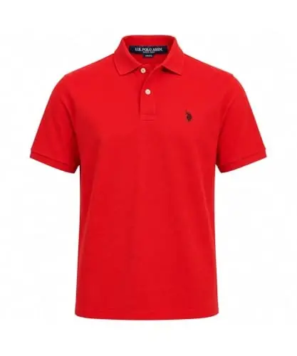 U.S. Polo Assn. Men's Classic Polo Shirt, Two-Button Closure Pique Polo Shirt, Summer Fashion Golf Shirt | Two-Button Closure Pique Polo Shirt, Summer Fashion Golf Shirt - 1