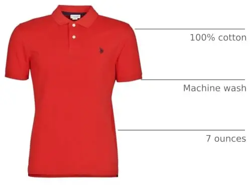 U.S. Polo Assn. Men's Classic Polo Shirt, Two-Button Closure Pique Polo Shirt, Summer Fashion Golf Shirt | Two-Button Closure Pique Polo Shirt, Summer Fashion Golf Shirt - 4