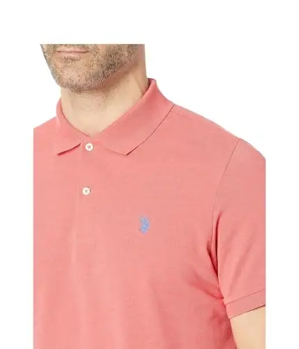 U.S. Polo Assn. Men's Classic Polo Shirt, Two-Button Closure Pique Polo Shirt, Summer Fashion Golf Shirt | Two-Button Closure Pique Polo Shirt, Summer Fashion Golf Shirt - 3