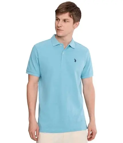 U.S. Polo Assn. Men's Classic Polo Shirt, Two-Button Closure Pique Polo Shirt, Summer Fashion Golf Shirt | Two-Button Closure Pique Polo Shirt, Summer Fashion Golf Shirt - U.S. POLO ASSN.