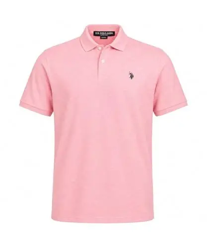 U.S. Polo Assn. Men's Classic Polo Shirt, Two-Button Closure Pique Polo Shirt, Summer Fashion Golf Shirt | Two-Button Closure Pique Polo Shirt, Summer Fashion Golf Shirt 