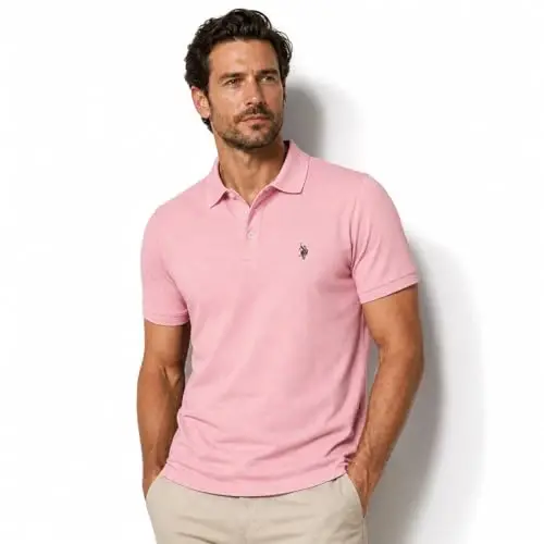 U.S. Polo Assn. Men's Classic Polo Shirt, Two-Button Closure Pique Polo Shirt, Summer Fashion Golf Shirt | Two-Button Closure Pique Polo Shirt, Summer Fashion Golf Shirt - U.S. POLO ASSN. (1)