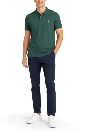 U.S. Polo Assn. Men's Classic Polo Shirt, Two-Button Closure Pique Polo Shirt, Summer Fashion Golf Shirt | Two-Button Closure Pique Polo Shirt, Summer Fashion Golf Shirt - U.S. (1)